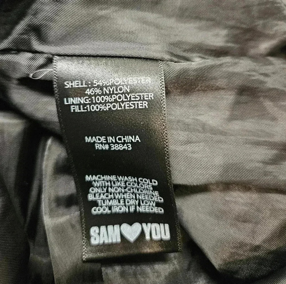 Sam Edelman Walker Hooded Black Long Quilted Puffer Coat Removable Hood - Picture 6 of 13